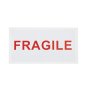 White and Red Fragile Sticker 100mm X 50mm (Each)