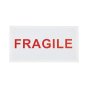 White and Red Fragile Sticker 100mm X 50mm (Each)