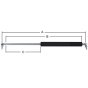 Damper / Gas Strut Replaces JCB Part Number 331/14573