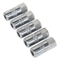 Hydraulic Connector 4-Jaw Heavy-Duty 1/8"BSP Pack of 5 Sealey Part No. GGE5