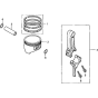 Piston & Rod Assembly for Honda