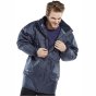 Guardian Jacket Poly Quilt Lining 2way Front Zip & Storm Flap Navy Blue MED