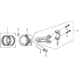 Piston Assembly for Honda GX200T2