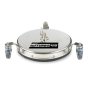 V-Tuf 410mm 275bar 150degC Stainless Steel Surface Cleaner - Male 1/4" Female Bsp Inlet With Wheels - V-TUF Pressure Washer Parts - H1.005TT