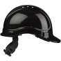 Elite Vented Helmet HC335 Head Gear Size Adjustable Push Turn Ratchet Black