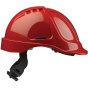 Vented Safety Helmet HC635 Terylene Headgear c/w Ratchet Adjustment Red