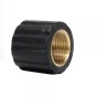 End K - Knurled M22f Plastic Nut - Brass Thread - V-TUF Pressure Washer Parts - HFMK22