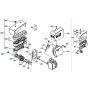 Air Cleaner, Muffler Assembly for Kubota W5019-PC Mower