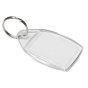 Key Fob, Clear Plastic with 35mm x 24mm Paper Insert - 50 Pack