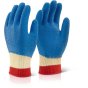 Blue Kevlar Knitted Protection Gloves Fully Latex Coated Blue Small