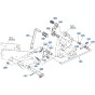 Differential Lock Pedal Assembly for Kubota F3710 Front-Mount Mower