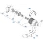 Air Cleaner Assembly for Kubota F3990 Front-Mount Mower