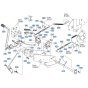 Brake Pedal Assembly for Kubota F3990 Front-Mount Mower