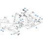Differential Lock Pedal Assembly for Kubota F3990 Front-Mount Mower