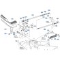 Speed Change Pedal Assembly for Kubota F3990 Front-Mount Mower