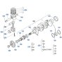 Crankshaft, Piston Assembly for Kubota F3990 Front-Mount Mower