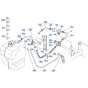 Fuel System Assembly for Kubota GF1800 Front-Mount Mower