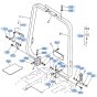 ROPS Assembly for Kubota GF1800 Front-Mount Mower