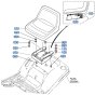 Seat Assembly for Kubota T1880 Lawn Tractor
