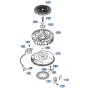Flywheel Assembly for Kubota T1880 Lawn Tractor