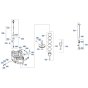 Crankcase Assembly for Kubota T2380 Lawn Tractor