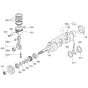 Crankshaft, Piston Assembly for Kubota V2003-T-E2B Engine