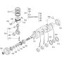 Crankshaft, Piston Assembly for Kubota V2403-CR-E5B Engine