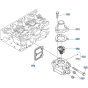 Water Flange Assembly for Kubota V2607-CR-T-E5 Engine