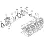 EGR Valve Assembly for Kubota V2607-DI-T-E3B Engine
