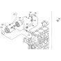 Oil Cooler Assembly for Kubota V2607-DI-T-E3B Engine