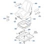 Seat Assembly for Kubota ZD1011 Zero-Turn Mower