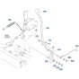 Gear Shift Lever Assembly for Kubota ZD1011 Zero-Turn Mower