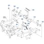 Brake Pedal Assembly for Kubota ZD1211 Zero-Turn Mower