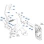 Gear Shift Lever Assembly for Kubota ZD1211-3 Zero-Turn Mower