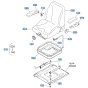 Seat Assembly for Kubota ZD1211 Zero-Turn Mower