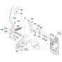 Gear Shift Lever Assembly for Kubota ZD1211 Zero-Turn Mower