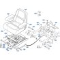 Seat Assembly for Kubota ZD18 Zero-Turn Mower