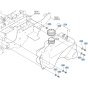 Fuel Tank Assembly for Kubota ZD21 Zero-Turn Mower