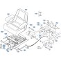 Seat Assembly for Kubota ZD21 Zero-Turn Mower