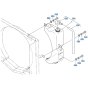 Reserve Water Tank Assembly for Kubota ZD28 Zero-Turn Mower