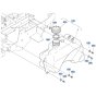 Fuel Tank Assembly for Kubota ZD28 Zero-Turn Mower