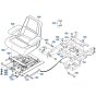 Seat Assembly for Kubota ZD28 Zero-Turn Mower