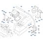 Speed Control Lever (LH) Assembly for Kubota ZD28 Zero-Turn Mower
