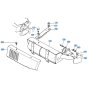 Muffler Assembly for Kubota AT55 Tiller