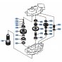Swivel Gear Assembly for Kubota KH101 Mini Excavator