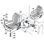 Seat Assembly for Kubota KH151 Mini Excavator