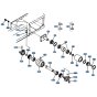 Track Roller (Rubber) Assembly for Kubota KH151 Mini Excavator