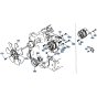 Fan Assembly for Kubota KH151 Mini Excavator
