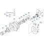 Swivel Motor Assembly -1 for Kubota KX040-5 Mini Excavator