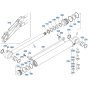 Bucket Cylinder Assembly for Kubota KX080-3 Mini Excavator